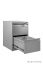 UNIQUE kontener szafka biurowa (XD-001-2D) - 2 szuflady, biały, czarny, szary