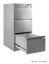UNIQUE kontener szafka biurowa (XD-001-3D) - 3 szuflady, biały, czarny, szary
