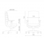 UNIQUE Fotel biurowy SPINELLY M biały stelaż / siedzisko tkanina materiałowa różne kolory (998W-BL)