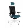 Fotel biurowy Grospol Valio WS HD chrome white tkanina Flex - 8 kolorów