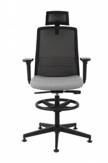 Grospol Krzesło biurowe Coco BS HD RB black tkanina Omega - 8 kolorów