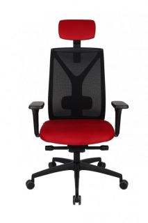Fotel biurowy Grospol Valio BS HD black chrome tkanina Synergy - 12 kolorów