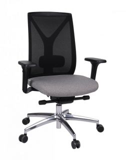 Fotel biurowy Grospol Valio BS black chrome tkanina Cura - 8 kolorów