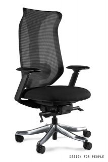 UNIQUE fotel biurowy Focus czarny / szary tkanina