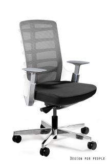UNIQUE Fotel biurowy SPINELLY M biały stelaż / siedzisko tkanina materiałowa różne kolory (998W-BL)