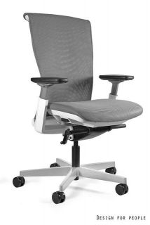 UNIQUE fotel biurowy Reya biały / szary ( 1228PNG-W-RS02)