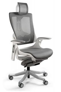 UNIQUE Fotel biurowy WAU 2 biały, siatka różne kolory (W-709-W-NW)