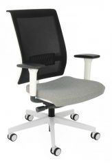 Fotel biurowy Grospol Level WS WHITE tkanina Cura - 8 kolorów