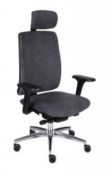 Fotel biurowy Grospol Valio BT HD black chrome tkanina Magic Velvet - 8 kolorów
