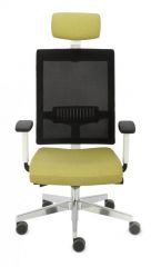 Fotel biurowy Grospol Level WS HD CHROM tkanina Note - 12 kolorów