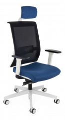 Fotel biurowy Grospol Level WS HD WHITE tkanina Medley - 12 kolorów