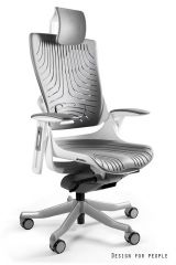 UNIQUE Fotel biurowy Wau 2 biały elastomer szary (W-709-W-TPE8)