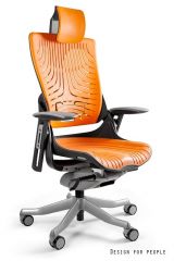 UNIQUE Fotel biurowy WAU 2 czarny / mango elastomer (W-709-B-TPE12)