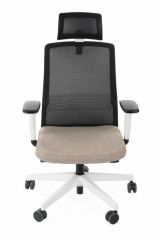 Grospol Krzesło biurowe Coco WS HD white tkanina Magic Velvet - 8 kolorów