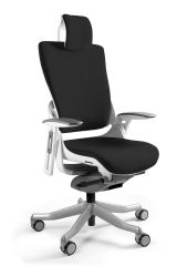 UNIQUE Fotel biurowy WAU 2 biały, tkanina różne kolory (W-709-W-BL)