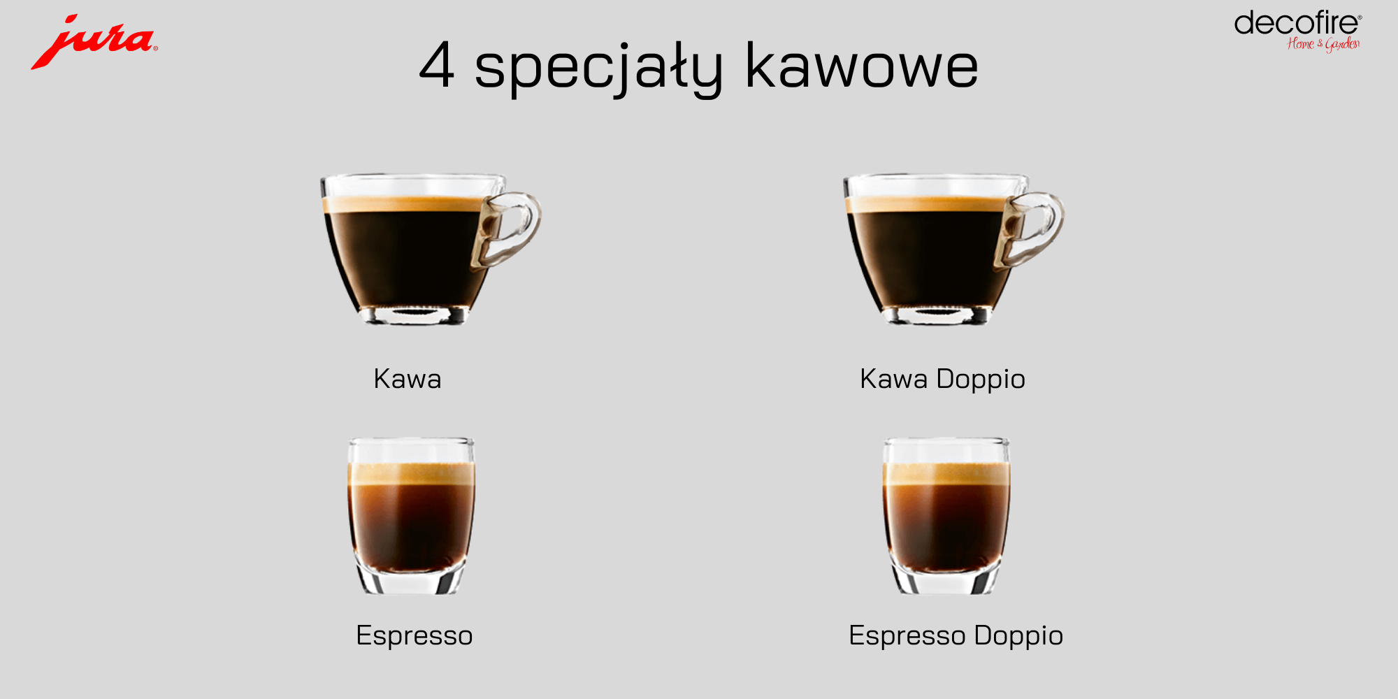 4 specjały kawowe w ekspresie Jura ENA 4