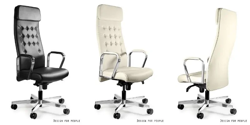 Fotele biurowe skórzane marki Unique - model Ares