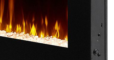 Efekt ognia jest bardzo realistyczny, a ponadto, można zmieniać barwę płomienia oraz żaru!