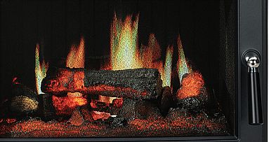 Dzięki innowacyjnej technologii Opti-V możesz cieszyć się ciepłym blaskiem ognia i relaksującym dźwiękiem trzasku spalającego się drewna.