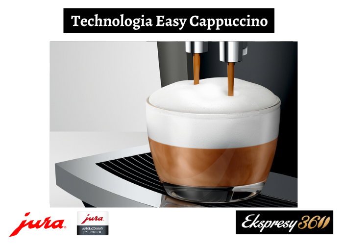Funkcja Easy Cappuccino w ekspresie do kawy Jura E6 Dark Inox