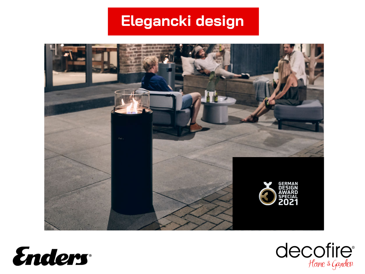 Elegancki design kominka Nova LED L od marki Enders