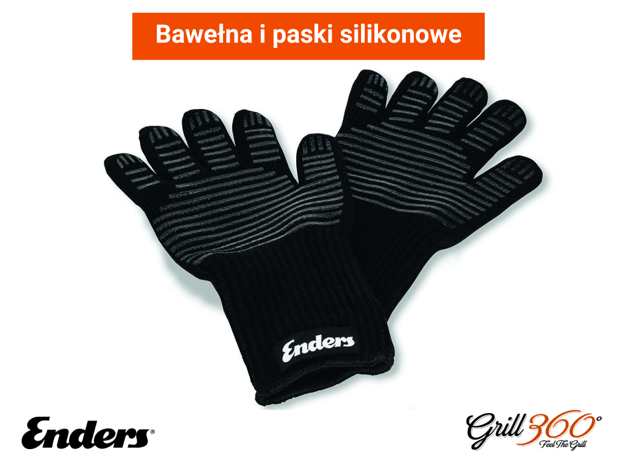 Komfort noszenia: bawełna i paski silikonowe w rękawicach do grillowania Enders
