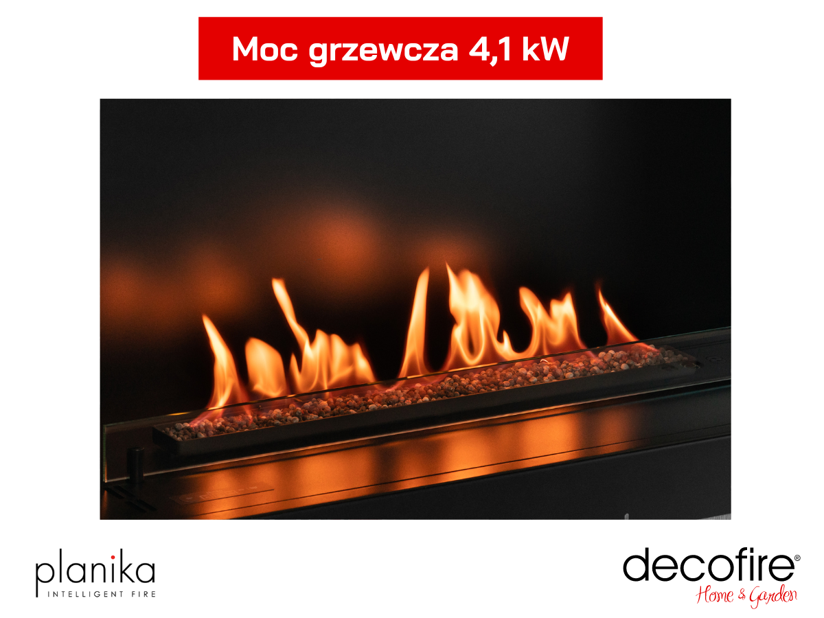 Biokominek automatyczny Planika Neo 750 Fireplace moc grzewcza 4,1 kW