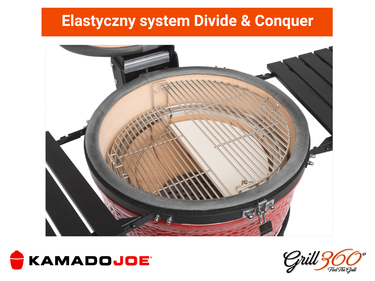 Elestyczny system Divide Conquer grill węglowy Konnected Joe