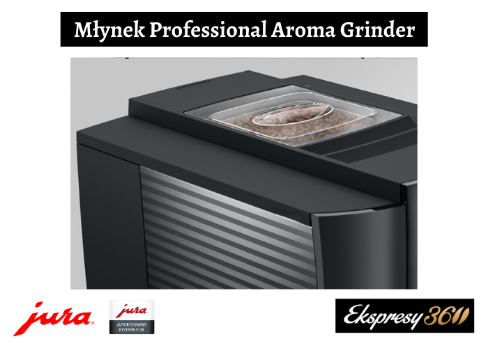 Młynek Professional Aroma Grinder w ekspresie Jura E4 Piano Black