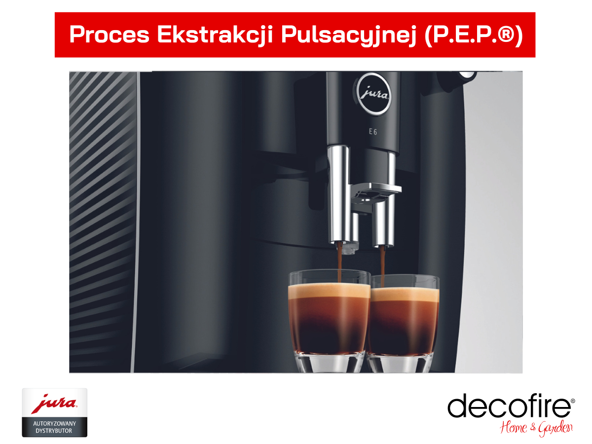 Proces Ekstrakcji  Pulsacyjnej w ekspresie Jura E6 Piano Black (EC)