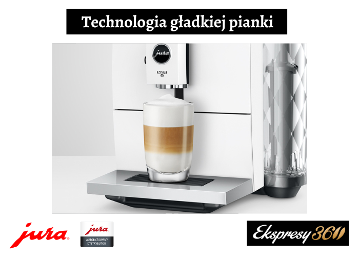 Ekspres do kawy Jura ENA 8 Full Nordic White przygotowujący Latte