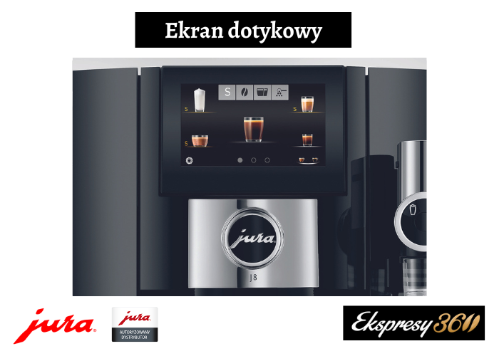 Ekspres do kawy Jura J8 Piano Black (EA) ekran dotykowy