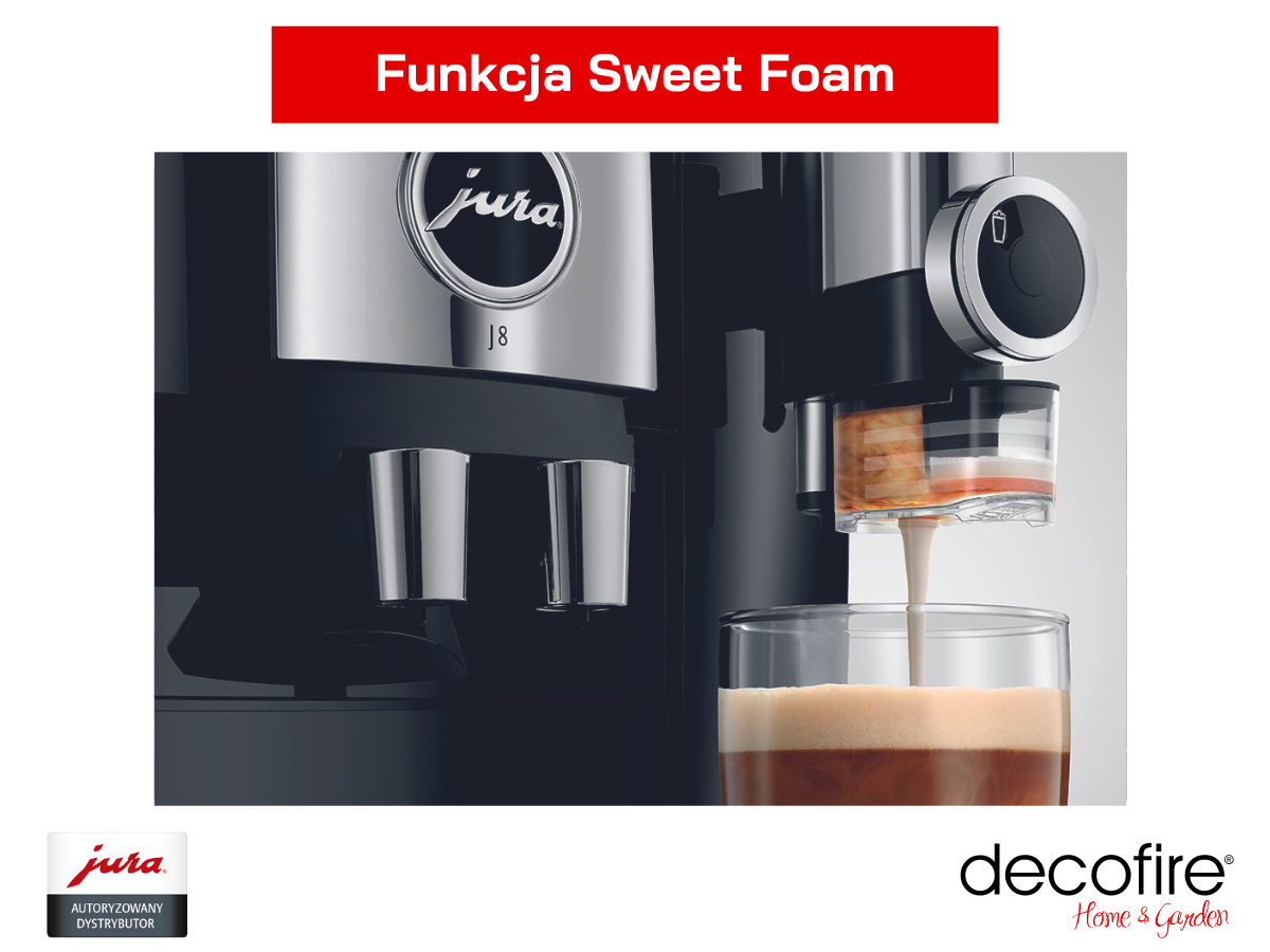 Funkcja Sweet Foam w ekspresie Jura J8 Piano Black (EA)