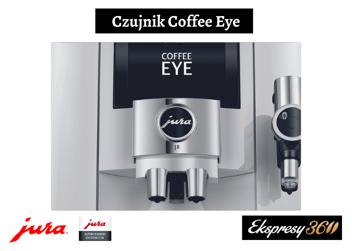 Ekspres do kawy Jura J8 Piano White (EA) czujnik filiżanki Coffee Eye