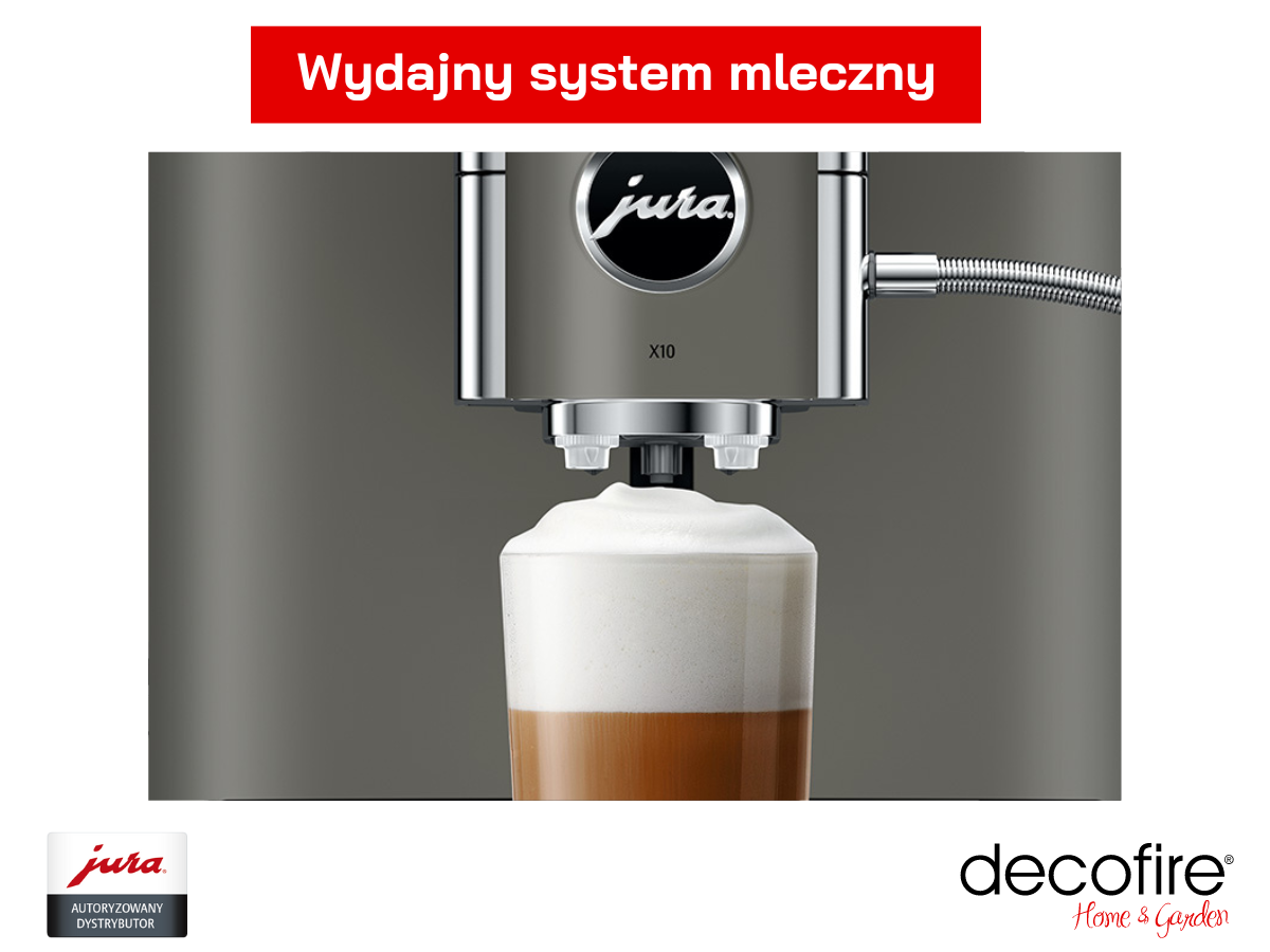 Ekspres do kawy Jura X10 Dark Inox wydajny system mleczny HP3
