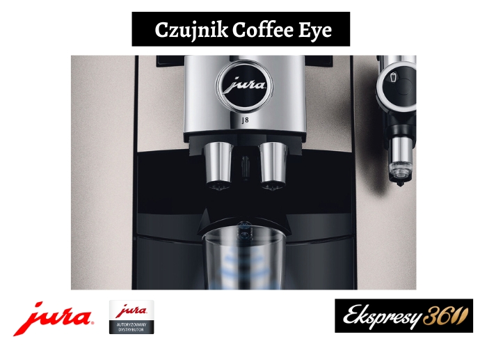 Ekspres do kawy Jura J8 Midnight Silver (EA) czujnik Coffee Eye