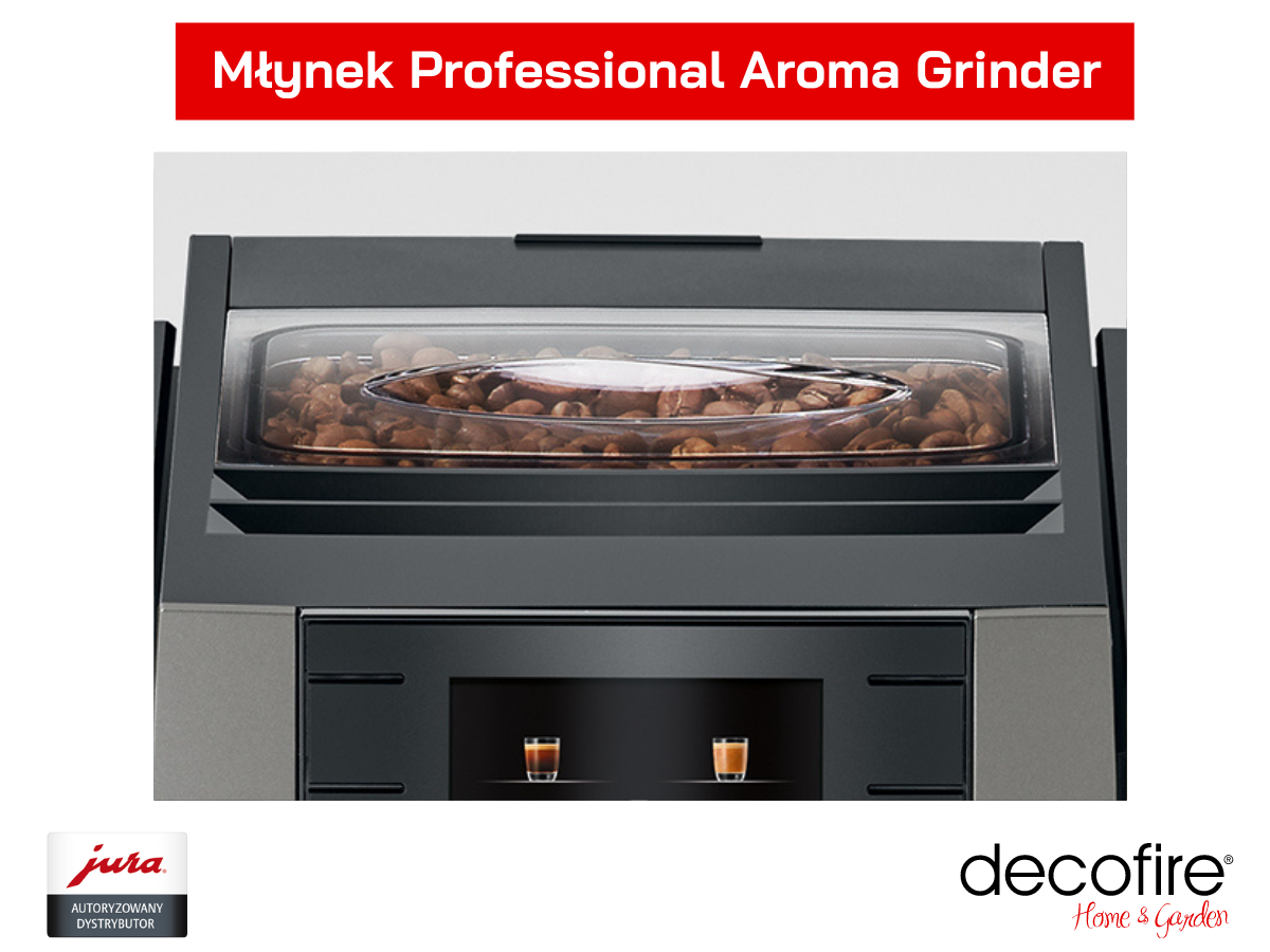 Młynek Professional Aroma Grinder w ekspresie Jura E8 Dark Inox