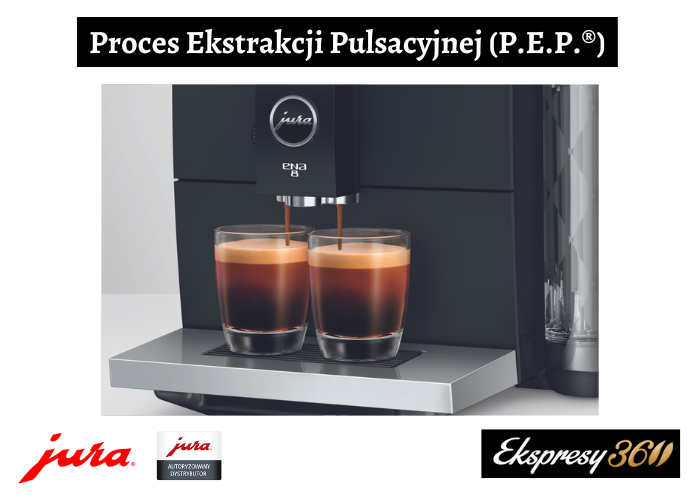 Ekspres do kawy Jura ENA 8 Full Metropolitan Black (EC) z procesem ekstrakcji pulsacyjnej
