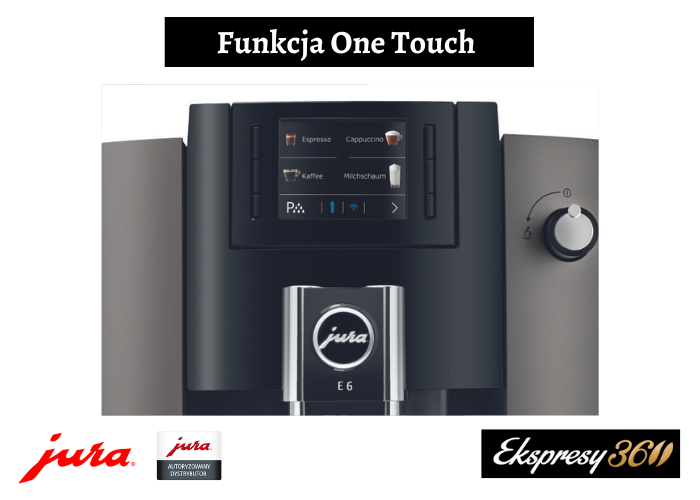Ekspres do kawy Jura e6 Dark Inox (EB) z funkcją One Touch