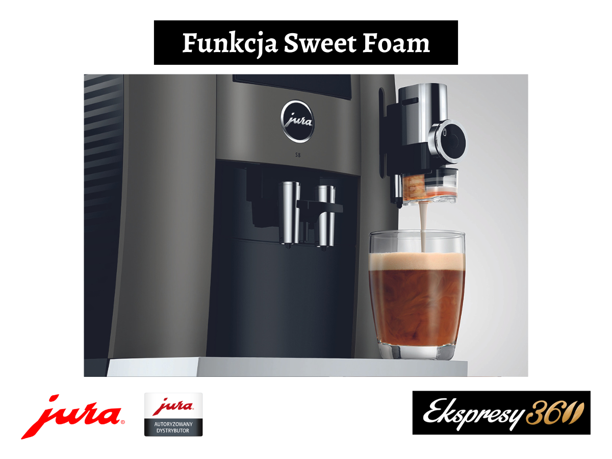 Ekspres do kawy Jura S8 Dark Inox (EB) funkcja Sweet Foam 