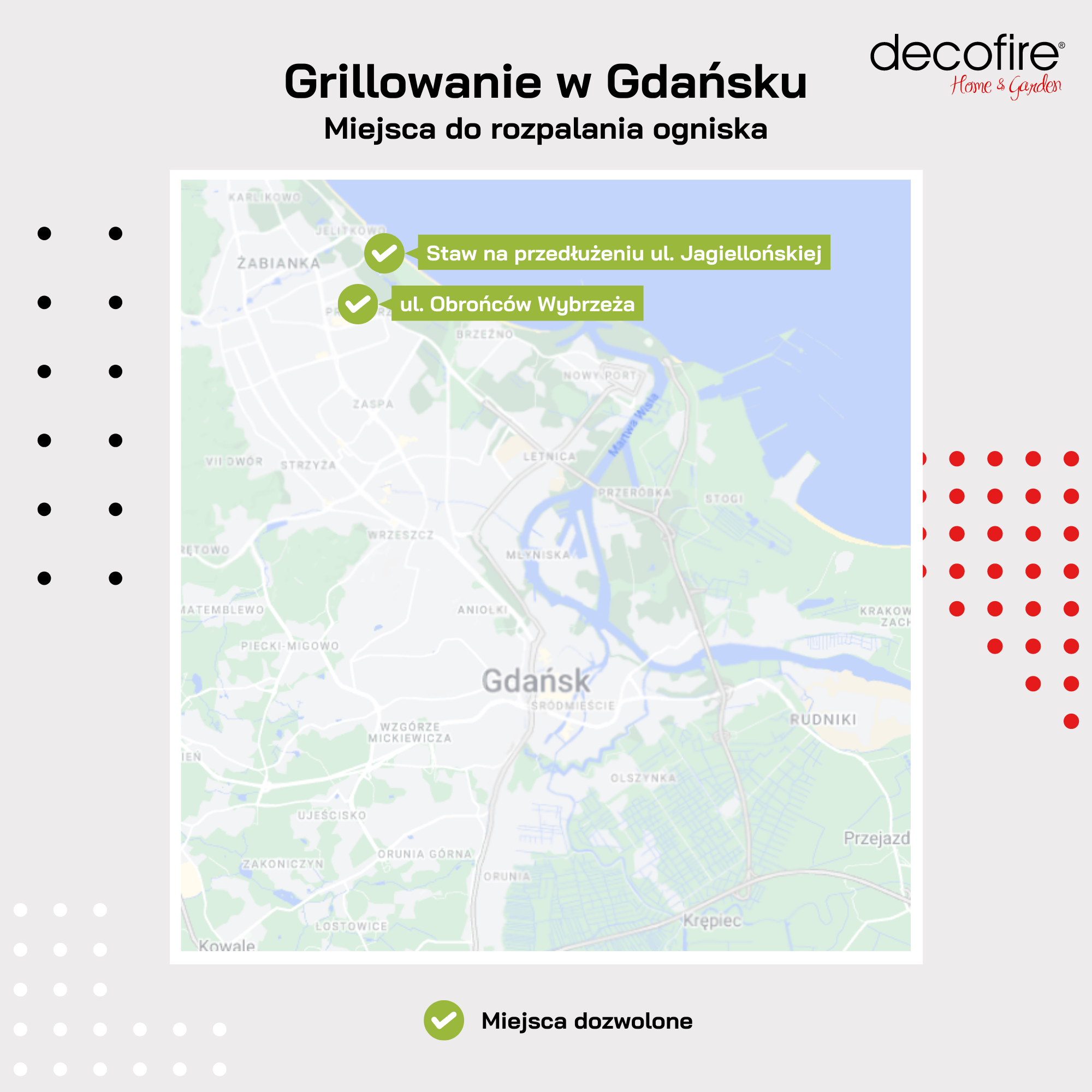 Mapka miejsca na ogniska Gdańsk 2023