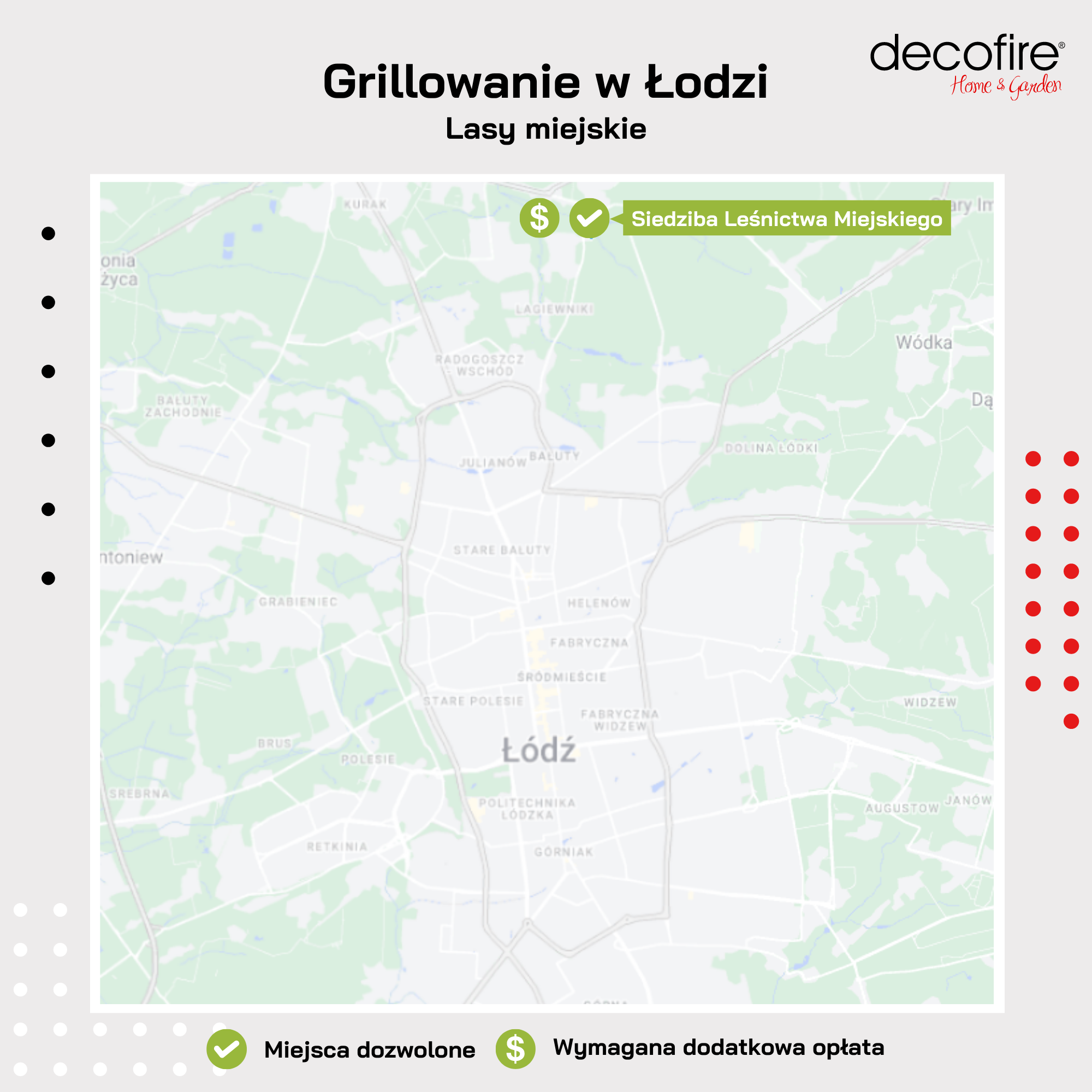 Gdzie grillować w Łodzi mapka lasy