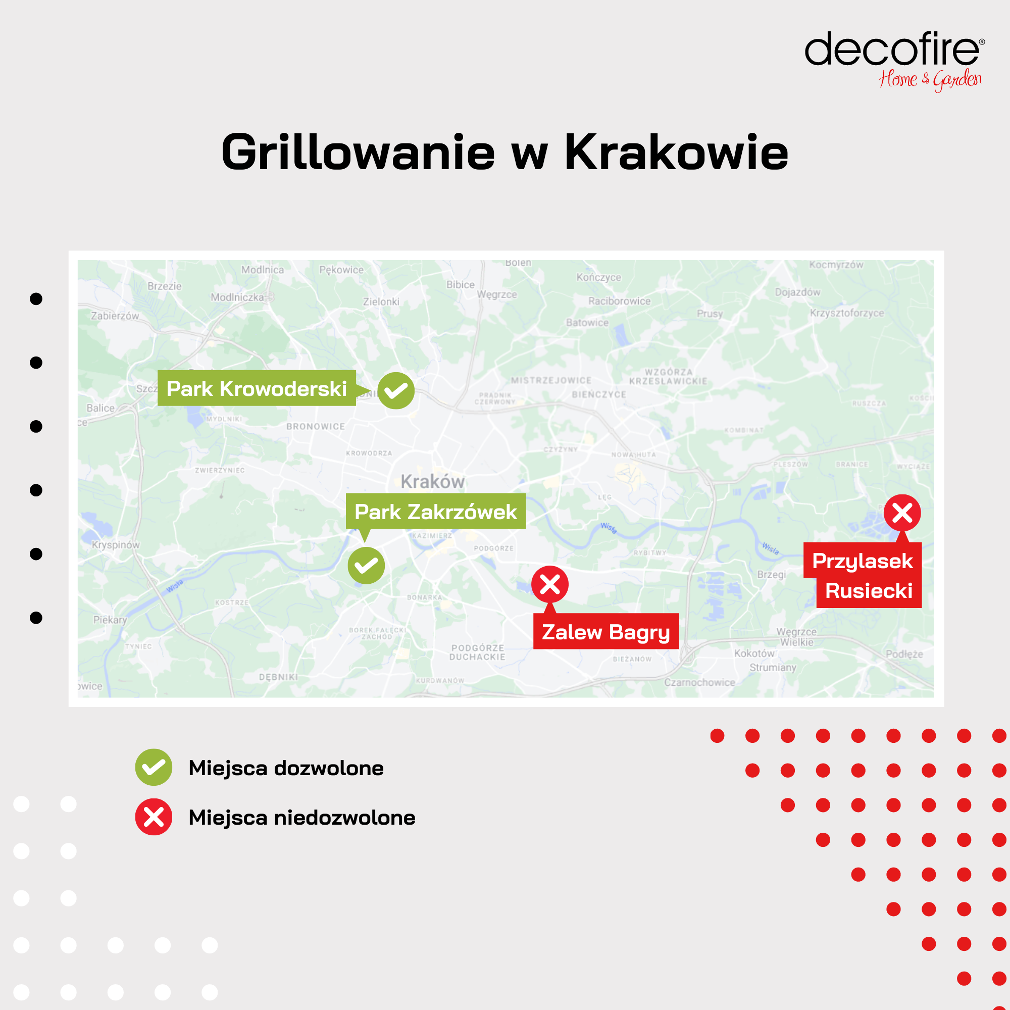 Gdzie można grillować w Krakowie mapka miejsc