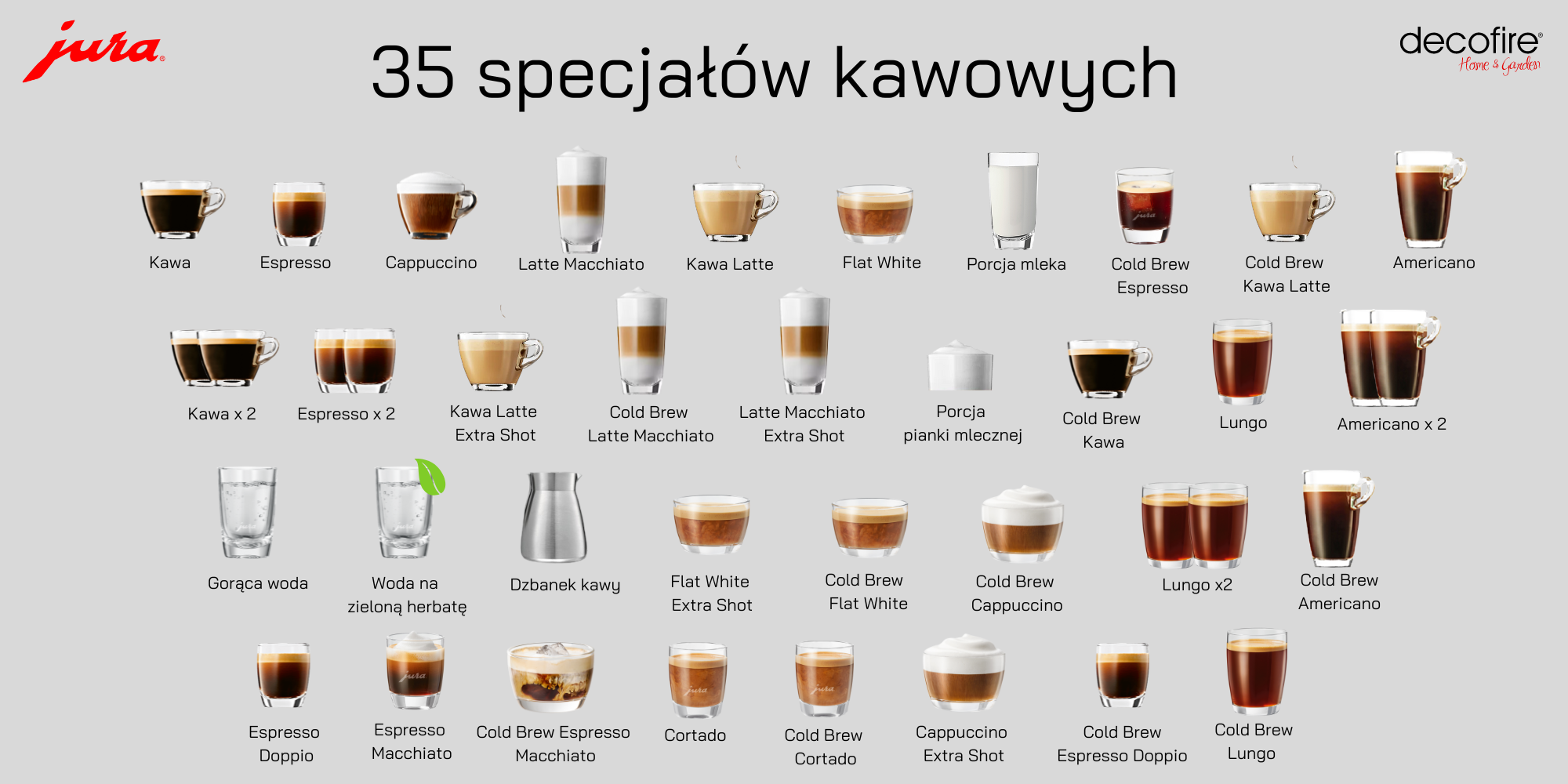 35 specjalow kawowych w ekspresie Jura GIGA 10