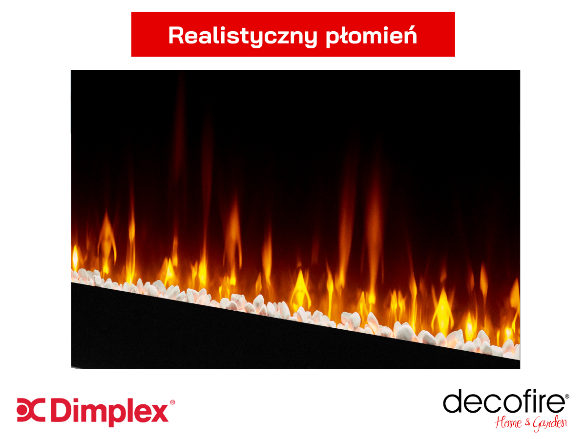 Kominek elektryczny Dimplex Sierra 48 generujący realistyczny płomień