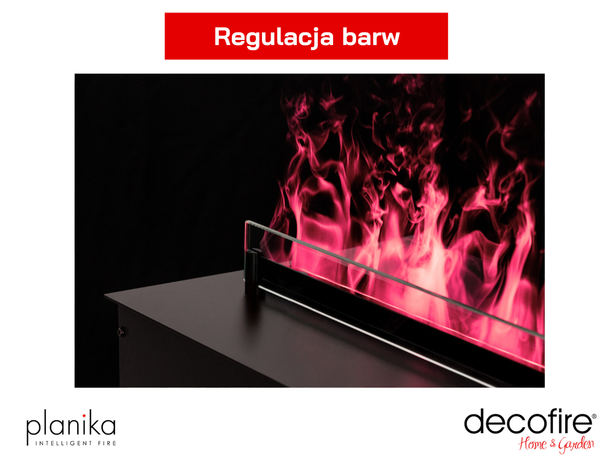 Kominek Planika Cool Flame Fireplace z regulacją barw