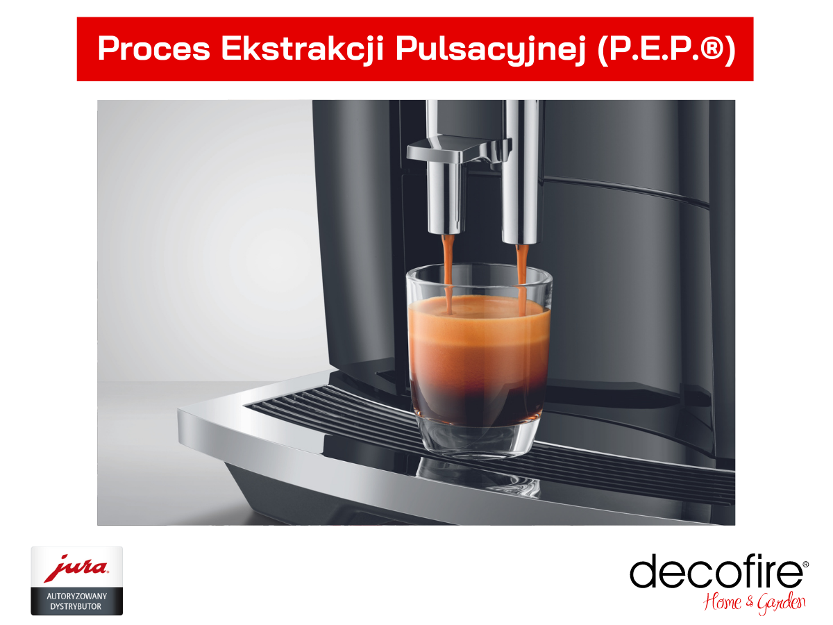 Proces Ekstrakcji Pulsacyjnej w ekspresie Jura E8 (EB) Piano Black