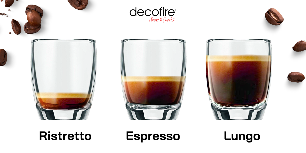 Różnica między Ristretto, Espresso a Lungo