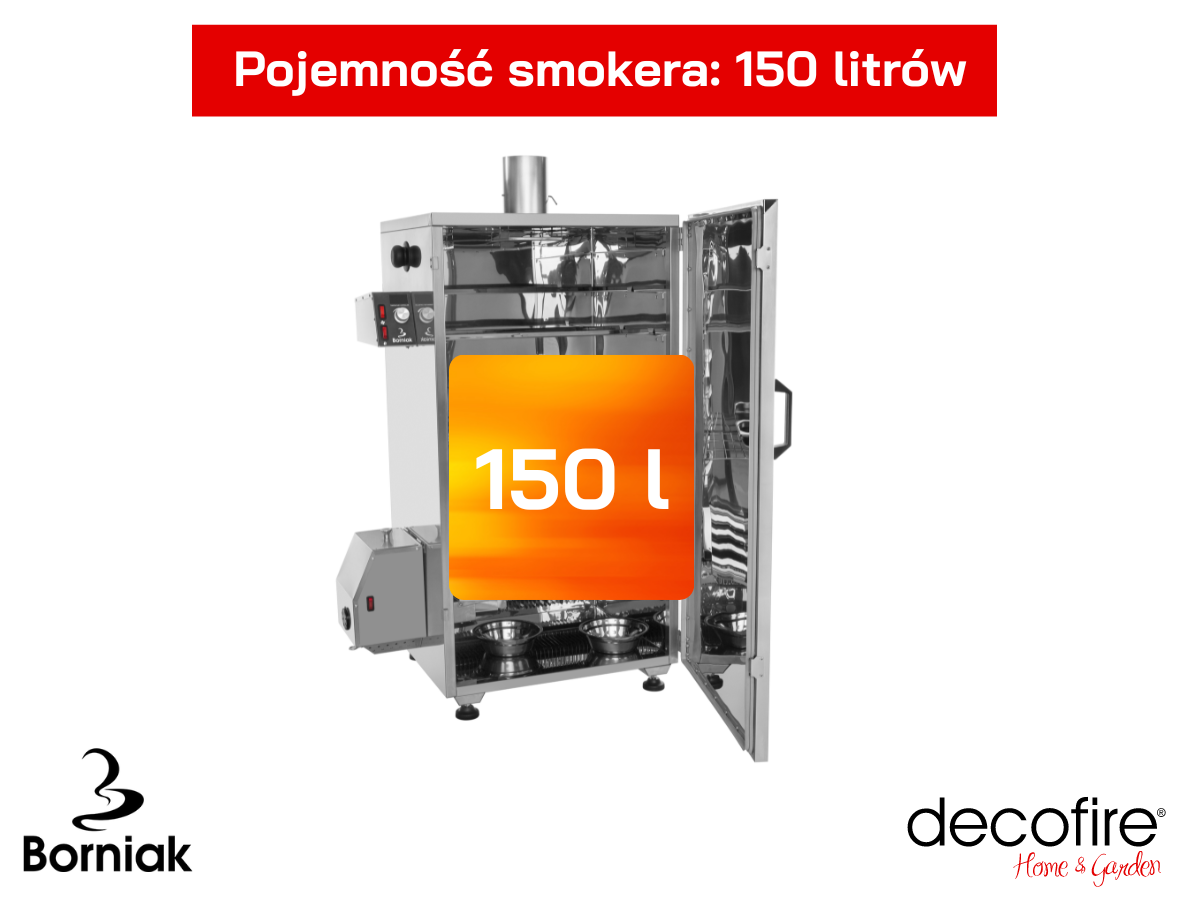 Pojemność smokera Borniak BBQ Simple Inox BBDS-150 v1.4 : 150 litrów