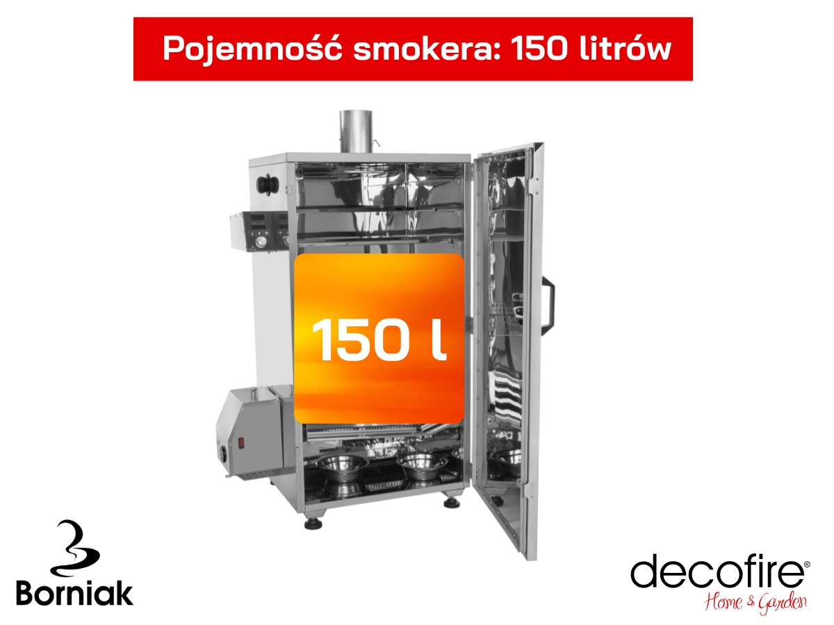 Pojemność smokera Borniak BBQ Inox Timer BBDST-150 v1.4: 150 litrów